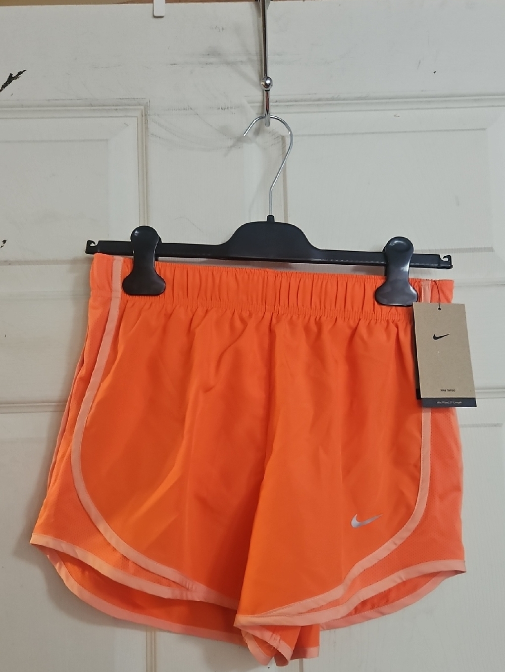 Nike Women's Dri-FIT Tempo Mid-Rise Brief-Lined Running Shorts: ORANGE: NWT: XS